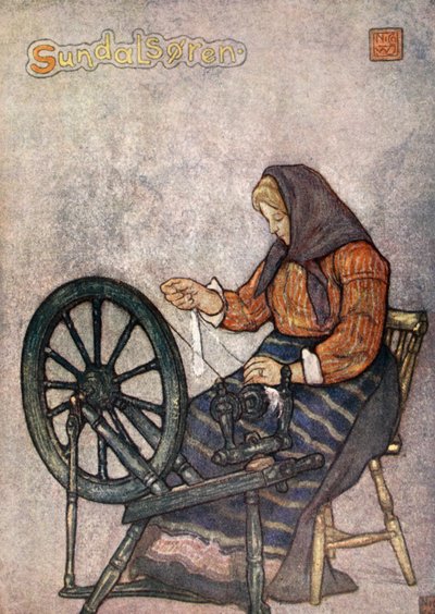Woman Spinning, Sundalsoren, 1905 by Nico Jungman